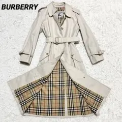✨人気✨バーバリーズ　トレンチコート　ノバチェック　ベルト付き　ベージュ　M相当