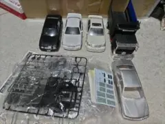プラモデル デコトラ、セダン、５台セット。ジャンク品のサムネイル