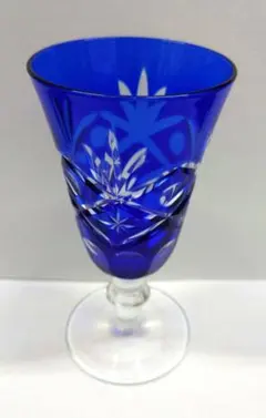 色被せ　切子グラス