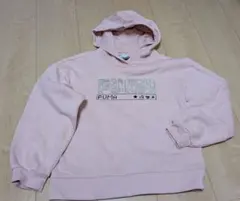 PUMA ストーン付き ピンクパーカー ギャル スポーツ