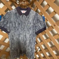 ラコステライブ　ポロシャツ　斑　ワンポイント　ゴルフ　リンガー　ストライプ