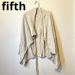 フィフス　fifth ベージュ オープンフロント カーディガン