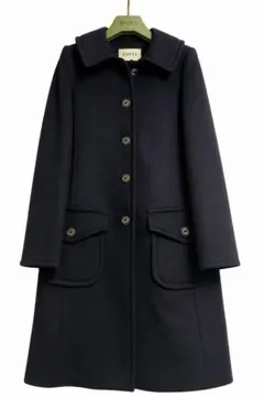【bi-tanaka様専用 】GUCCI ウール100% ロングコート 黒 36のサムネイル