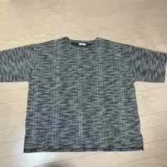 cussil オーバーサイズ Tシャツ 黒と白のツイード