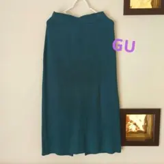 スカート ロング グリーン レディース GU