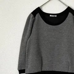 Ray Cassin カットソー 七分袖 クルーネック ショート丈 シンプル