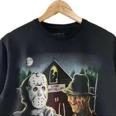 エルム街 13日の金曜日 フレディvs ジェイソン 映画 黒 ブラック Tシャツ