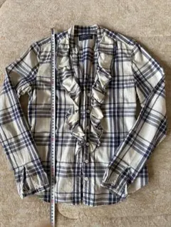 POLO JEANS COMPANY チェック柄 フリルシャツ 長袖のサムネイル