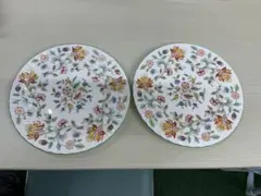 Minton ミントン　花柄　陶磁器皿　2枚セット 直径約20cm