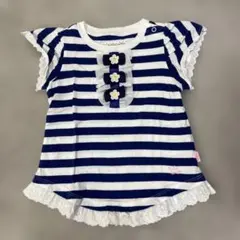 Miki House ストライプ Tシャツ 80