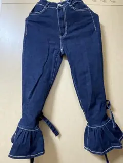 mieya frill denim JK -light blue- - メルカリ