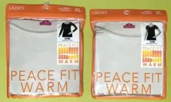 未使用 ピースフィット ウォーム XL 薄ベージュ 8分袖 3分袖 トップバリュ