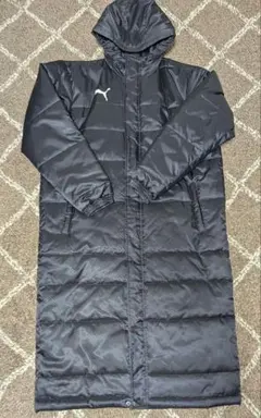 【新品未使用】PUMA ブラック ロングダウンジャケット ベンチコート Lサイズ