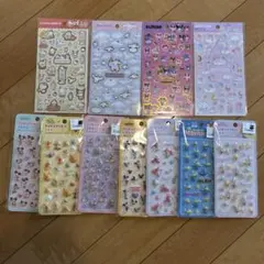 ディズニー　ぷくぷくシール　サンリオシールセット 11枚