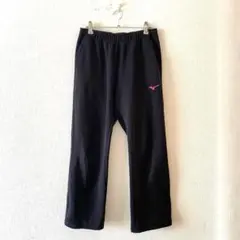 ☆【ミズノ】トラックパンツ ジャージ 刺繍ロゴ ウエストゴム ポケット有 XL