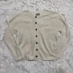 MARGARET HOWELL アイボリー リネン100% カーディガン