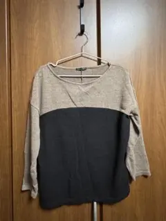 VIVERE バイカラー ニット 長袖のサムネイル