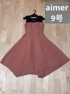 AIMER リーフレースフレアドレス 9号 日本製 エメ