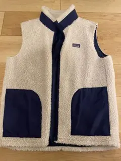 Patagonia フリースベスト クリーム/ネイビー