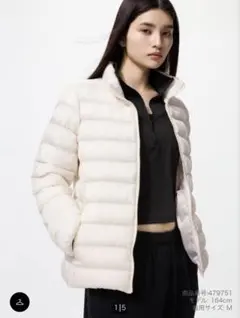 ユニクロ　パフテックジャケット　オフホワイト　S