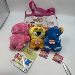 ギンビス　たべっ子どうぶつぬいぐるみセット（ライオン・象・カバ）