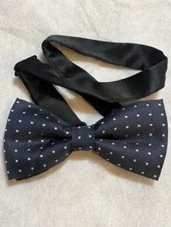 ネイビー ドット柄 蝶ネクタイ