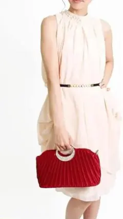 【新品】パーティーバッグ ワインレッド クラッチ ショルダー 結婚式 バッグ