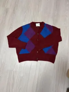 【2枚セット】ZARAカーディガンダイヤモンドパターン カーデ 透かし柄カーデ