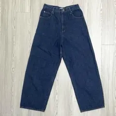 バックナンバー ハイウエスト ワイド デニムパンツ インディゴブルー Mサイズのサムネイル