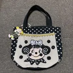 Curly Collection ドット柄 いちごちゃんトートバッグ＆チャームのサムネイル
