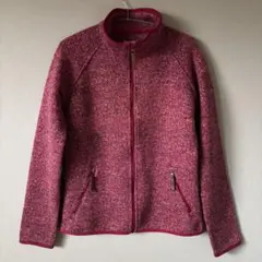 古着 Columbia フリースジャケット ピンク系 ジップアップ M
