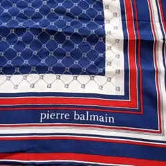 pierre balmain シルクスカーフ ネイビー