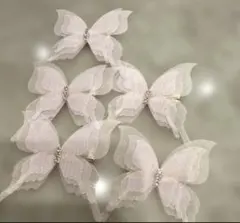 【数量限定】蝶　ヘアクリップ　５個セット