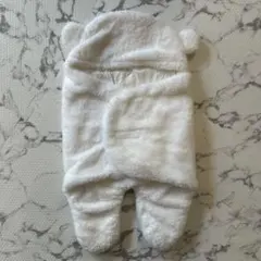 おくるみ　くま　ホワイト　防寒対策　新生児　冬　もこもこ