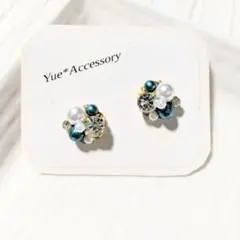 S-335　ハンドメイド☆ビジューピアス／イヤリング