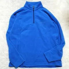 【匿名配送】モンベル　ハーフジップフリースジャケット　ブルー　S