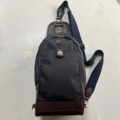 タケオ　キクチ　　 ナイロン レザー ショルダーバッグ ブラック