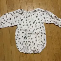 長袖花柄ロンパース 80cm