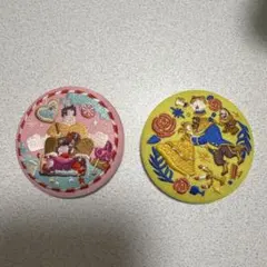 刺繍デザイン ピンバッジ 2個セット