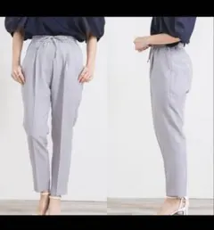 美品 yori サラサラスティックパンツ ライトグレー 36のサムネイル