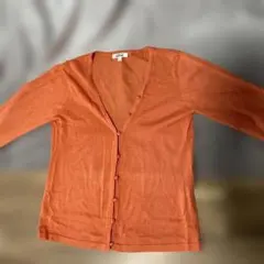 ALPHA CUBIC オレンジ カーディガン Lサイズ　軽量185g