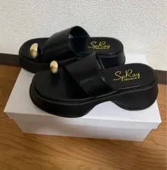 SpRay 厚底サンダル ブラック Mサイズのサムネイル