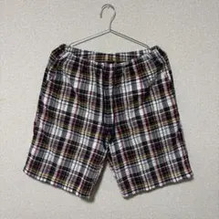 古着 チェックショーツ Wide Check Shorts