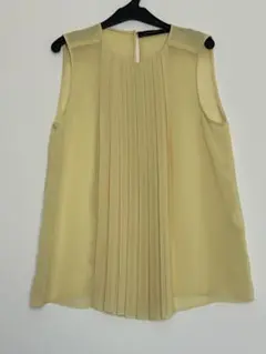 ZARA シフォンフレアトップス　イエロー　Sサイズ