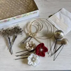 花飾りヘアピンセット