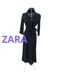 ★美品★ ZARA Aラインシャツワンピース