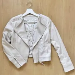 プロポーションボディドレッシング　フェイクスエードライダースジャケット　春