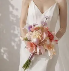 인공 꽃 부케 인공 꽃 부케 사전 촬영 신부 핑크 부케 존재감 ◎