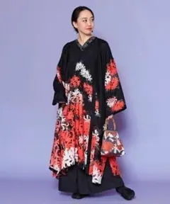 売約済】倭物やカヤ 夏菊浴衣ならいワンピース(RD ENJI) 襦袢 帯