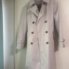 LES MUES 薄いグレー ダブルブレスト トレンチコート